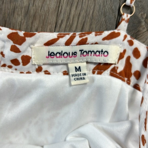 Jealous Tomato Medium ANIMAL PRINT BELTED WOVEN SLEEVELESS MIDI DRESS - Picture 5 of 11